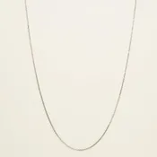 Adjustable Diamond Cut Cable Chain in 14kt White Gold (26 inches and 1.1mm wide)
