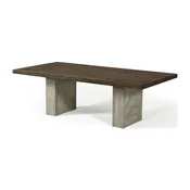 118" Palermo Modern Oak & Concrete Dining Table
