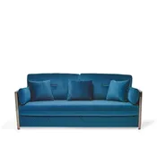 Adagio Silver Sofa Set | Dark Blue