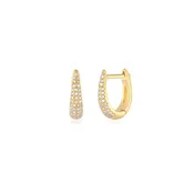 14KY Diamond Mini Maeve Huggie Earrings