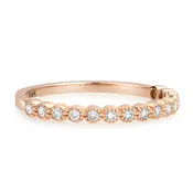 Bezel Set Classic Diamond Wedding Band Stackable Ring