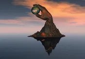 3D Conceptual Image World Africa Wall Decal