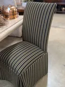 (2) Lane Green/Black Striped Dining Chairs