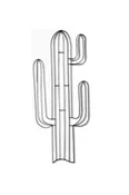Cactus Metal Wall Decor and Wall Art Sculpture