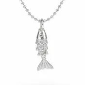 Abundance Fish Necklace - Silver