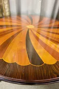 Center Table with Exotic Wood Inlay