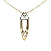 14k and Black Rhodium Element Pendant with Diamond