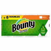 Bounty Paper Towels, Full Sheet, White, 4 Double Rolls