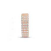 3 Row Diamond Small Hoop Earring