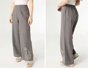 Ava Pant With Floral Embroidery