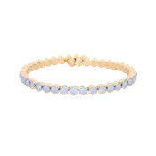 Blue Opal Statement Crystal Bangle Bracelet
