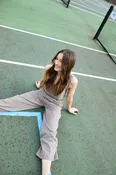 Handwoven Cotton Pants in Brown and Blue Plaid - XS, S and M Left