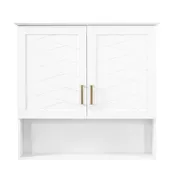 30" Bathroom Cabinet With Adjustable Shelf, Wall Mounted Medicine Cabinet - White