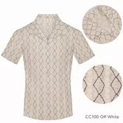 Camp Collar Short sleeve shirt in Natural