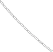 1.30mm Paperclip Chain with Pear Shape Lobster Lock