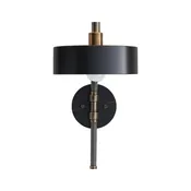 Aaron Sconce Bronze and Black Marble