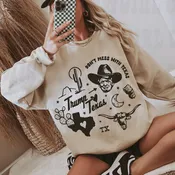 2024 Trump Protect the Border T-shirt, Don’t Mess With Texas Shirt, Western Trump Cowboy Graphic Tee