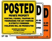 24" x 24" Super Premium Posted Signs