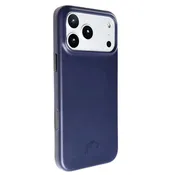 Arden Full-Grain Leather Wrap MagSafe Case for iPhone 17 Pro, Deep Blue