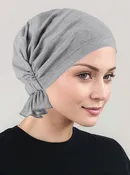 ABBEY-637#The Abbey Cap in Heather Gray Cotton Knit