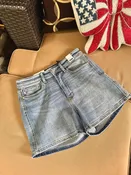 Leah high waisted denim short