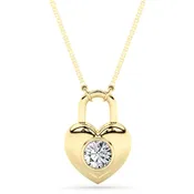 0.5CTW Round Shaped Lab Grown Diamond (F/VS) Necklace in 14K Yellow Gold