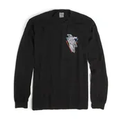 Black Long Sleeve Crow Tee