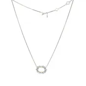 Armenta East West Oval Champagne Diamond Pendant Necklace