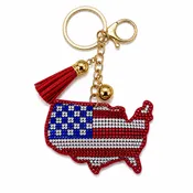 Americana Crystal Bling Keychains