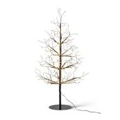Black Wrapped Twinkling Lights Slim Tree, 3'H