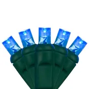 100 LED 5MM 6″ Spacing – Green Wire, Blue