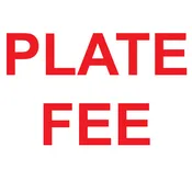 One-time plate fee 35