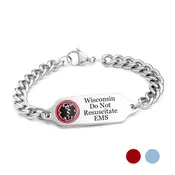 Wisconsin DNR Medical ID Stainless Bracelet 6 - 10 in-CR5054C