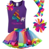 4th Birthday Rainbow Unicorn