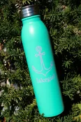 22 oz. Anchor Water Bottle in Aqua