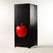 2 Panel Red Apple Screen in Black Lacquer by Robert Kuo — ROBERT KUO