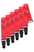 6 x Steel Suspender Clips in Red