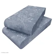 Aegean Grey Marble Sand Blasted 6x12x2 Single Bullnose Coping