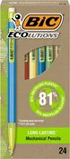 BIC Ecolutions Mechanical Pencils with Erasers, Medium Point (0.7mm)