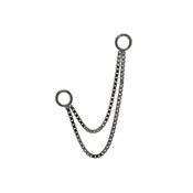 Box Double Black Rhodium Chain