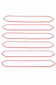 Chevrons / Doctoral Bars In White & Red - Pack of 6