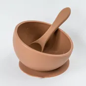 Babeehive Goods - Silicone Suction Bowl and Spoon Set: Clay