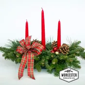 Highland 3 Candle Centerpiece | Christmas Centerpiece