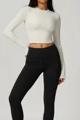 Balance Crop Long Sleeve Tee