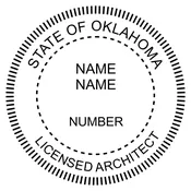 OKLAHOMA Trodat Self-inking Licensed Architect Stamp