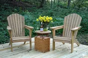 Teak Adirondack Chair Pair Set (2 Chairs)
