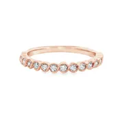 14K Rose Gold Diamond Wedding Band – 0.25 CTW