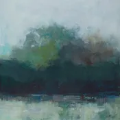 40x40 Evergreen Stillness Framed Wall Art (Frames: Black, Gold or Silver)