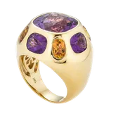 Amethyst and Citrine Ring