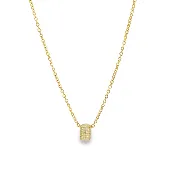 14k Yellow Gold and Pavé Diamond Pendant Slide Charm